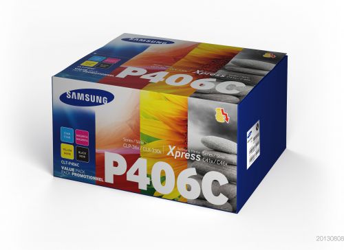 HP P406C (1,000/1,500 Page Yield) Toner Cartridge Rainbow Pack (Black/Cyan/Magenta/Yellow)