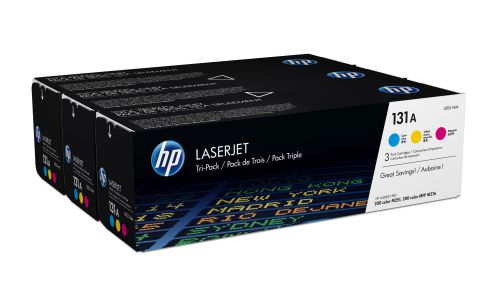 HP 131A (Yield: 1,800 Pages) Cyan/Magenta/Yellow Toner Cartridge Pack of 3