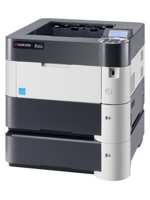 KYOFS4100DN | This fast printer is capable of printing 45 ppm in b/w and will slot into any network environment. It boasts enhanced security features with card authentication, private print and hard disk protection. Enhanced paper handling capabilities will give extra benefit to your team. With long life components it has an exceptionally low running costs and environmental impact.