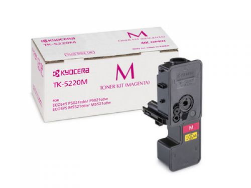 Kyocera TK-5220M (Yield: 1,200 Pages) Magenta Toner Cartridge
