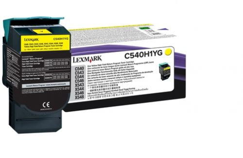 Lexmark Return Program C540H1CG (High Yield: 2,000 Pages) Yellow Toner Cartridge