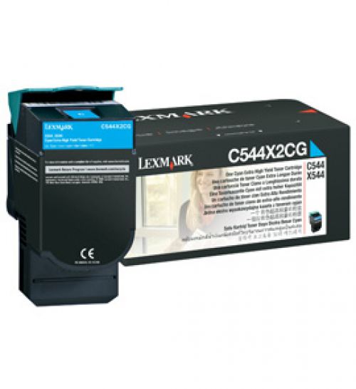 Lexmark (Extra High Yield: 4,000 Pages) Cyan Toner Cartridge for C544dn/C544dtn/C544dw/C544n