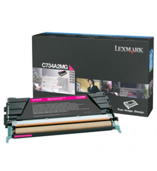 Lexmark Magenta Toner Cartridge (Yield: 6,000 Pages) for C734/C736/X734/X736/X738 Colour Laser Printers