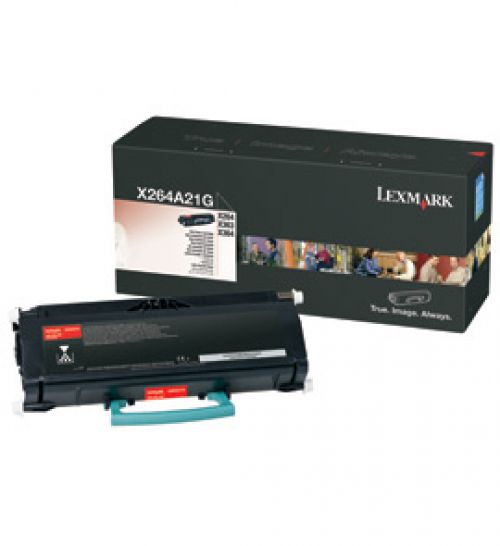 Lexmark (Yield: 3,500 Pages) Black Toner Cartridge for X264/X363/X364 Multifunction Mono Laser Printer