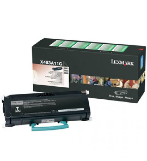 Lexmark (Yield: 3,500 Pages) Black Toner Cartridgefor X463/X464/X466 Multifunction Mono Laser Printer