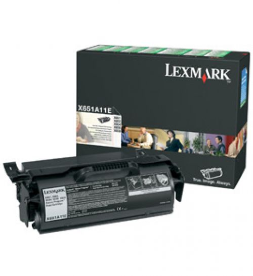 Lexmark Black Return Program Print Cartridge (Yield 7,000 Pages) for X651,X652,X654,X656,X658 Multifunction Mono La Printers