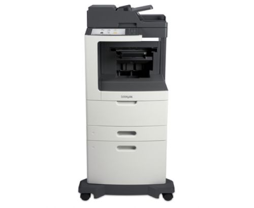 Lexmark MX810dxfe Mono Laser Multifunction Printer (Print/Scan/Copy/Fax) 1GB (10.2 inch) Colour Touchscreen 52ppm (Mono) with 2100 Sheet Feeder
