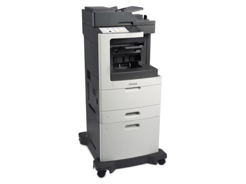 LEX24T7817 | High-performance monochrome printing meets rapid colour scanning and smart MFP features in a multifunction product (MFP) that’s available with a choice of finishers and input trays in a freestanding onfloor configuration.