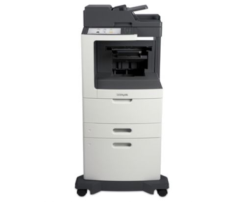 LEX24T7841 | High-performance monochrome printing meets rapid colour scanning and smart MFP features in a multifunction product (MFP) that’s available with a choice of finishers and input trays in a freestanding onfloor configuration.