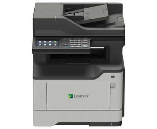 LEX36S0708 | The MX320/420 Series offers print speeds of up to 40 pages per minute, plus fax, an automatic document feeder, and copy functions powered by a standard multi-core processor and a full gigabyte of memory. Connect with standard USB and gigabit ethernet, as well as available Wi-Fi. Plus, 350 sheets of standard input can grow to 900 with optional trays.