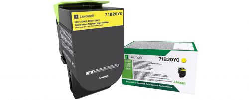 Lexmark Return Program 71B20Y0 (Standard Yield: 2,300 Pages) Yellow Toner Cartridge