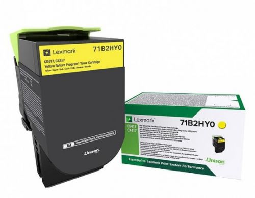 Lexmark Return Program 71B2HY0 (High Yield: 3,500 Pages) Yellow Toner Cartridge
