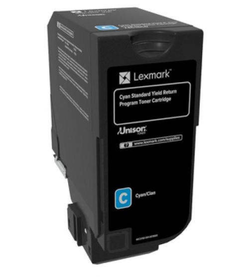 Lexmark Return Program (Standard Yield: 7,000 Pages) Cyan Toner Cartridge for CS720, CS725, CX725