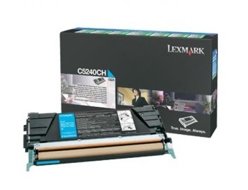 Lexmark Return Program (High Yield: 5,000 Pages) Cyan Toner Cartridge for C524 Printer