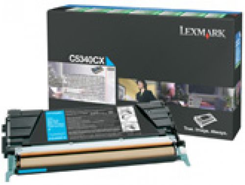 Lexmark Cyan Return Program Cartridge for C534 Printer (Yield 7,000 pages)
