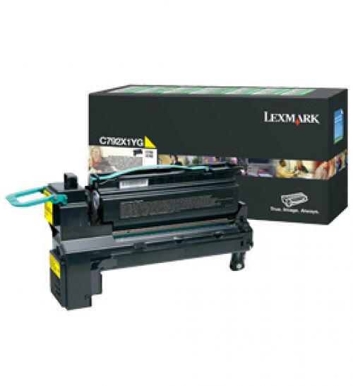 Lexmark (Yield 20,000 Pages) Extra High Yield Return Program Print Cartridge (Yellow) for C792 Series Colour Laser Printers