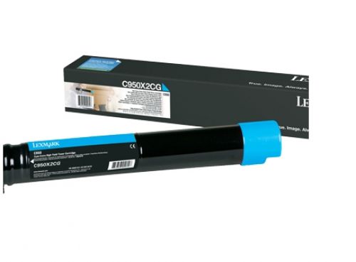 Lexmark (Extra High Yield: 24,000 Pages) Cyan Toner Cartridge for C950de Colour Laser Printer
