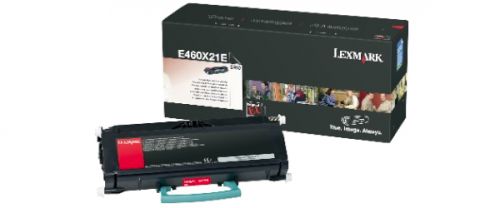 LEXE460X21E | Lexmark 0E460X21E extra high yield laser toner black for use in E260  E360 and E460 printers. Approximate page yield 15 000.