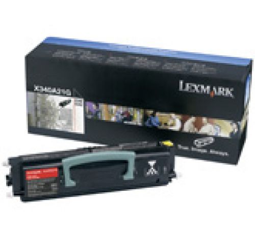 LEXX340A21G | Lexmark 0X340A21G toner cartridge black for use with X340/X342N printers. Yield 2500 standard pages.