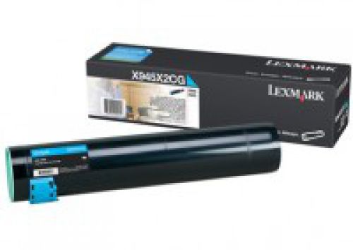 LEXX945X2CG | Lexmark X945X2CG cyan high yield toner cartridge for use with X94x printers. Page yield 22000.