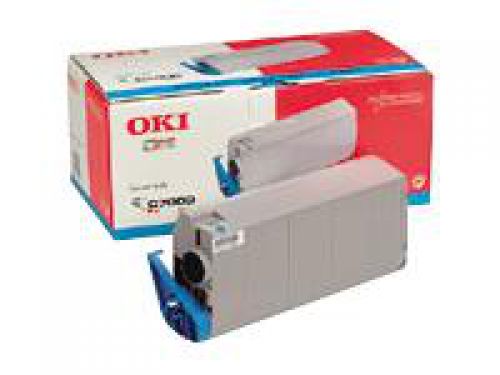 OKI Type C4 Cyan Toner Cartridge (Yield 10,000 Pages) for C7100/7300/7500 Printers