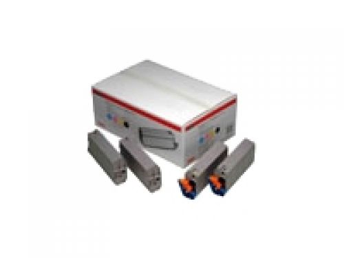OKI Type C4 Rainbow Pack Toner Cartridge (Yield 10,000 Pages) for C7100/7300/7500 Printers
