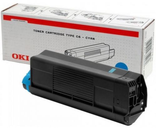 OKI Type C6 Toner Cartridge (Cyan) for C5100/C5200/C5300/C5400 Colour Printers (Yield 5,000 Pages)