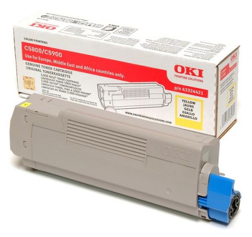 OKI 43324421 (Yield: 5,000 Pages) Yellow Toner Cartridge
