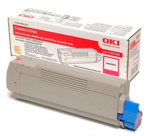 OKI 43381906 (Yield: 2,000 Pages) Magenta Toner Cartridge