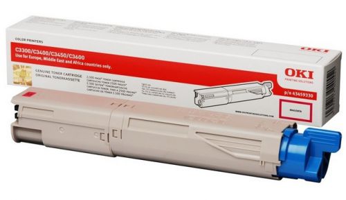 OKI 43459330 (Yield: 2,500 Pages) Magenta Toner Cartridge