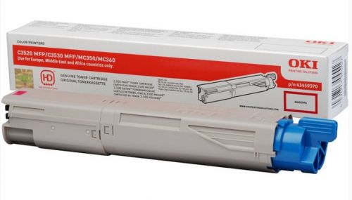 OKI 43459370 (Yield: 2,500 Pages) Magenta Toner Cartridge