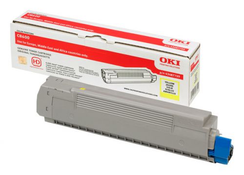 OKI 43487709 (Yield: 6,000 Pages) Yellow Toner Cartridge