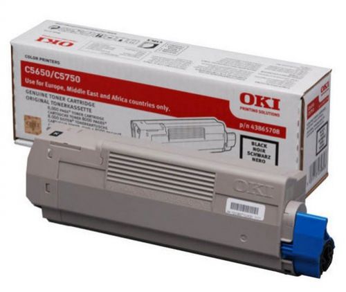 OKI 43865708 (Yield: 8,000 Pages) Black Toner Cartridge