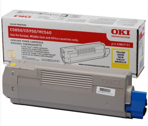 OKI 43865721 (Yield: 6,000 Pages) Yellow Toner Cartridge