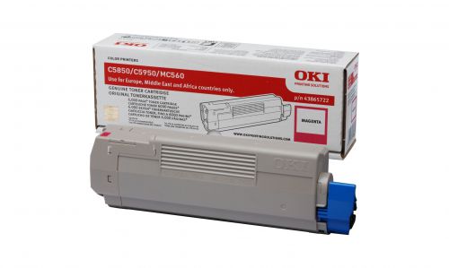 OKI 43865722 (Yield: 6,000 Pages) Magenta Toner Cartridge