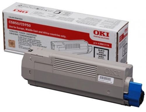 OKI 43865724 (Yield: 8,000 Pages) Black Toner Cartridge