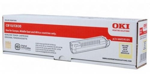 OKI 44059105 (Yield: 8,000 Pages) Yellow Toner Cartridge