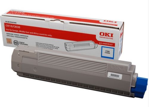 OKI 44059107 (Yield: 8,000 Pages) Cyan Toner Cartridge