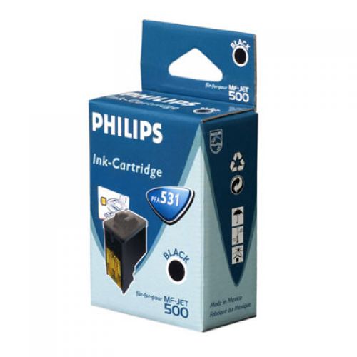 PHI27044 | Philips Ink Jet Cartridge - PFA531. For use in the Philips Multi-functional Fax Machine MF JET 500. Ink Colour - Black.
