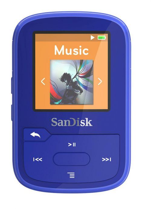 SanDisk Clip Sport Plus (16GB) MP3 Player, USB, Bluetooth, FM radio (Blue)