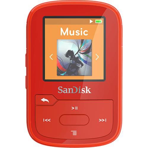 SanDisk Clip Sport Plus (16GB) MP3 Player, USB, Bluetooth, FM radio (Red)