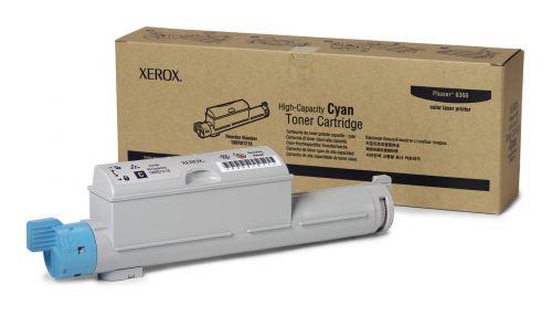 Xerox (Cyan) High Capacity Toner Cartridge (Yield 12,000 Pages) for Phaser 6360