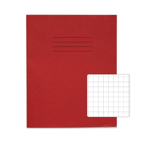 RHINO 8 x 6.5 Exercise Book 48 Page, Red, S10 (Pack of 100)