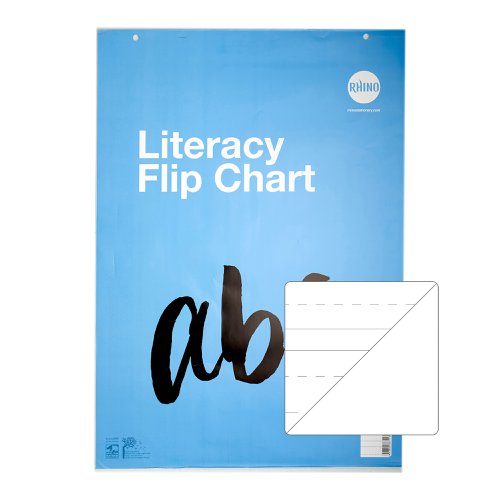 RHINO A1 Educational Literacy Flipchart Pad 30 Leaf, FCLTW/B (Pack of 5)