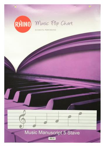 RHINO A1 Educational Music Flipchart Pad 30 Leaf, FCM20/B
