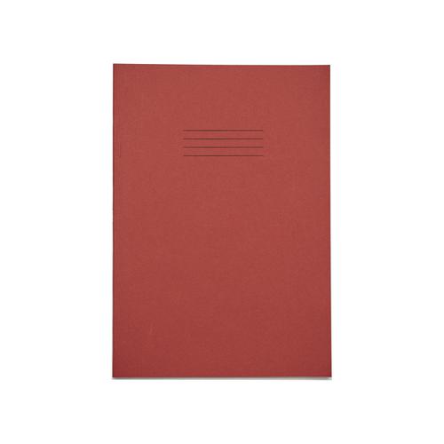 Rhino A4 Plus Exercise Book Red S10 Squared 80 Page (Pack 50) VDU080-301