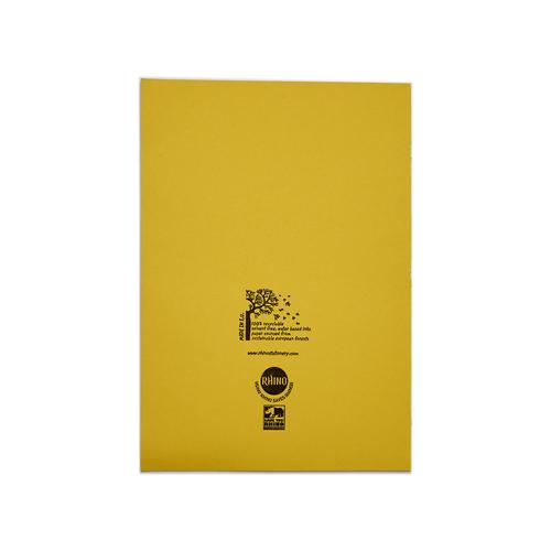 Rhino Exercise Book 5mm Square 80 Pages A4 Yellow (Pack of 50) VC49676