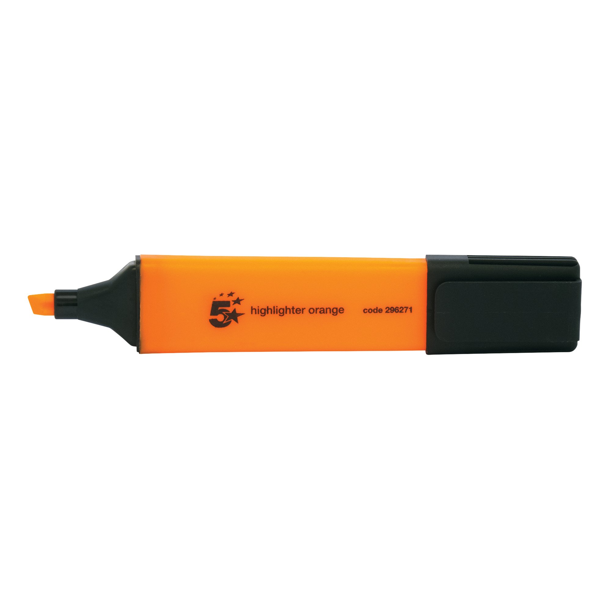 5 Star Highlighter Chisel Tip 1-5mm Line Orange (Pack of 12) 296271