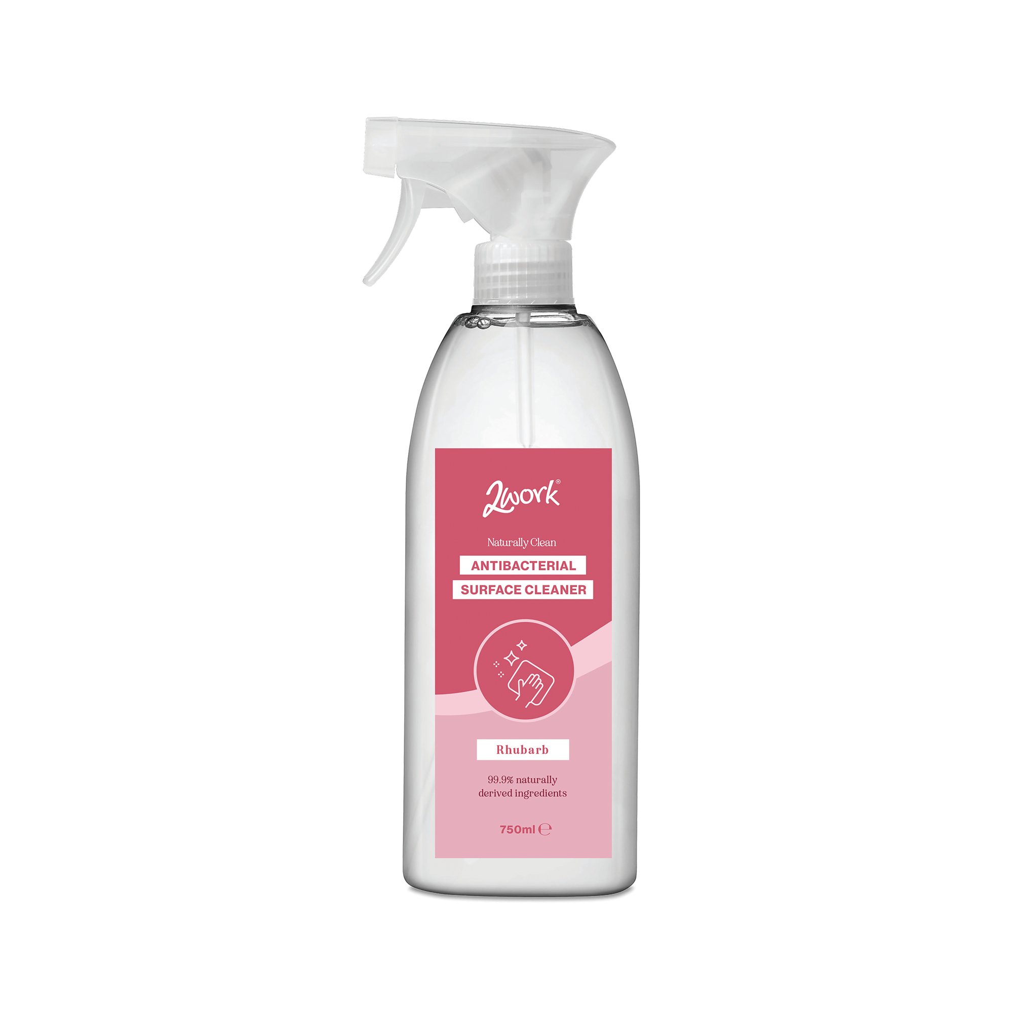 2Work Naturally Clean Antibacterial Sanitiser 750ml Pack of 6 2W10160