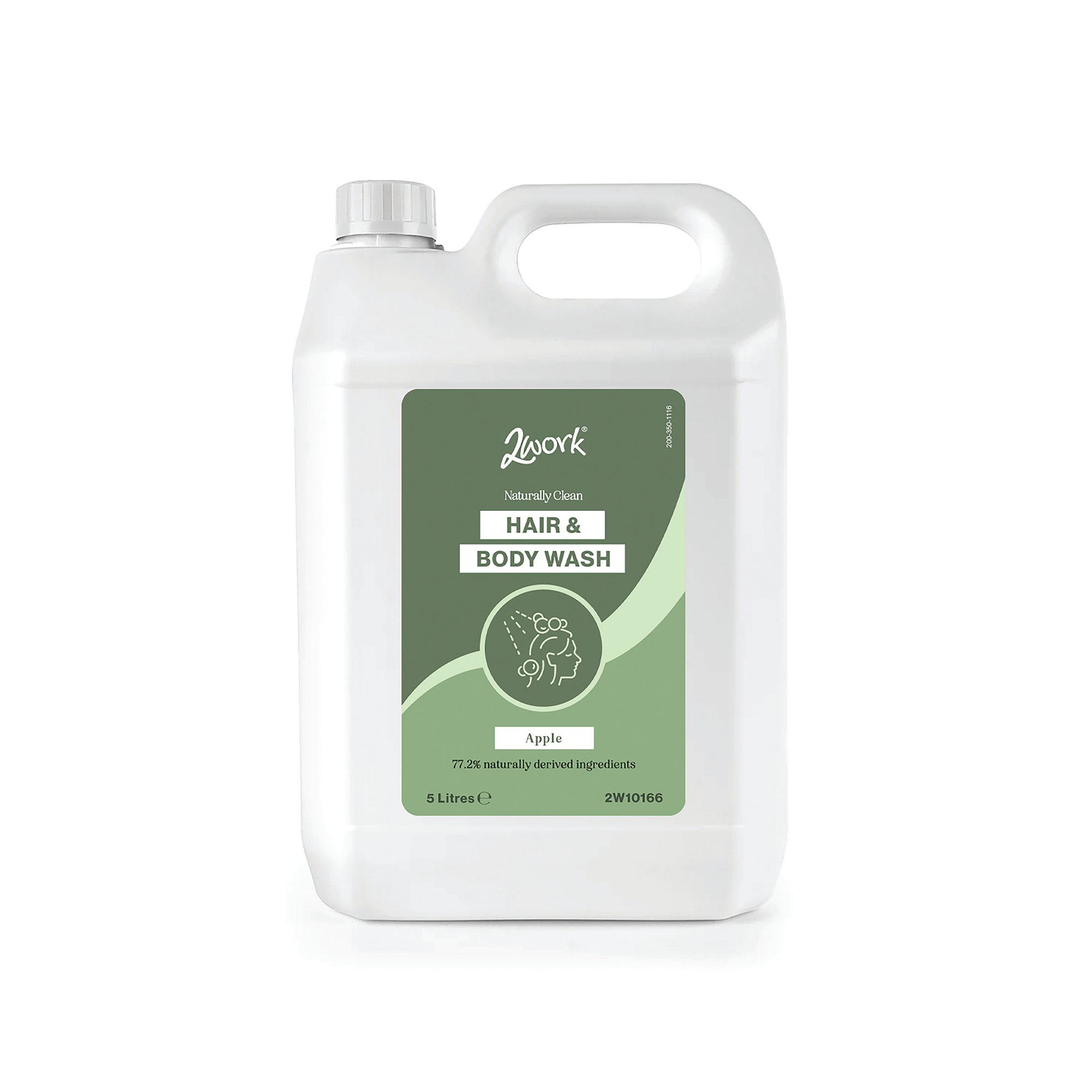 2Work Naturally Clean Hair and Body Wash 5 Litre Pack of 2 2W10166